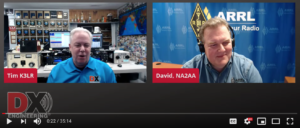 screen shot of DX Engineering interview w/ David Minster, NA2AA