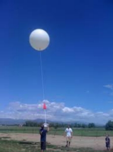 photo of high altitude balloon launch