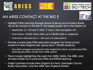 ARISS Contact at the Big E slide