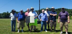 Hampden County RA Gange posed with Amateur Radio Day Proclamation