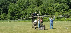 Tower & antenna erection at Hampden County Radio Association Field Day