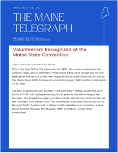 Cover of Maine Telegraph April 2023