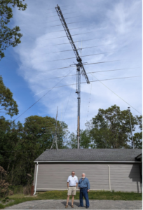 Photo of rhombic antenna at W1OP