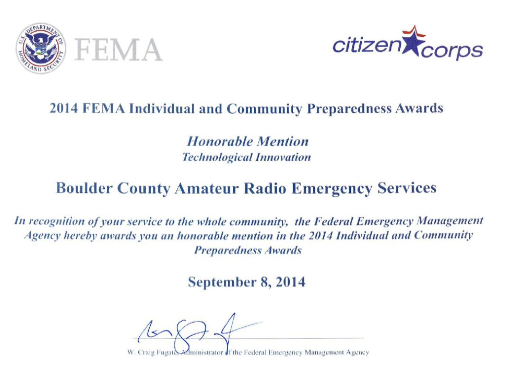FEMA Award