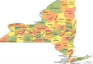 Map of NY state counties