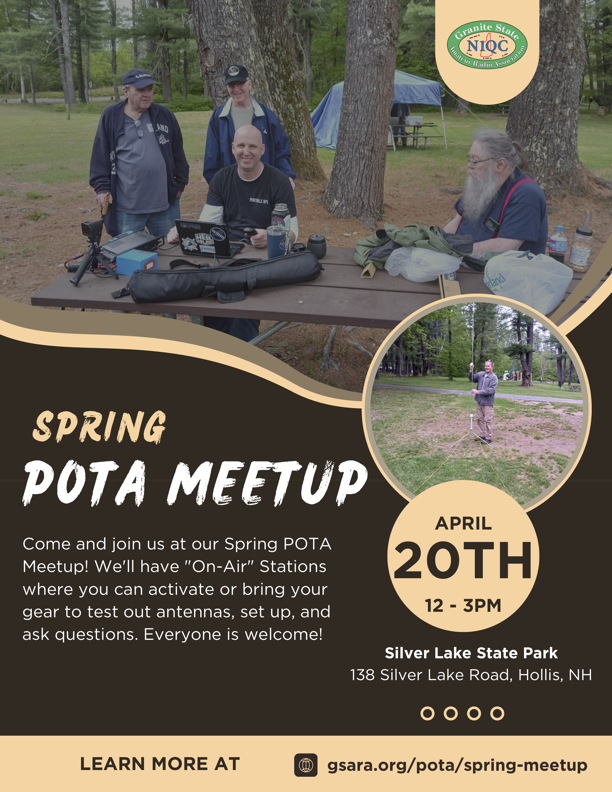 Spring POTA Meetup, Hollis NH flyer