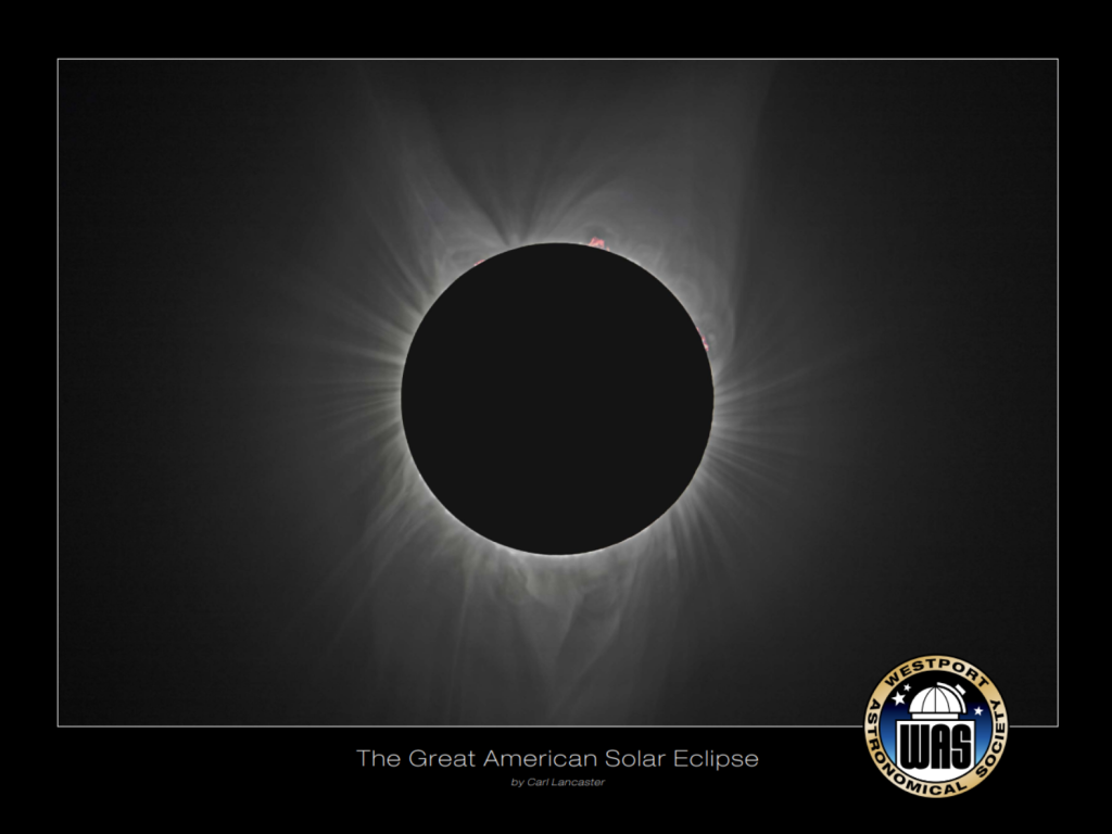 Total Solar Eclipse, courtesy WAS Member Carl Lancaster, KB1NTN