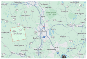 Map of New Boston, NH area