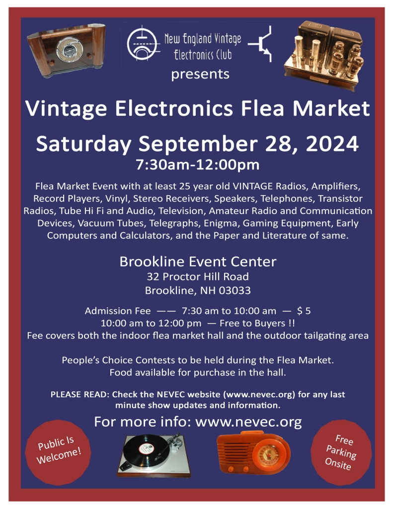 New England Vintage Electronics Flea Market flyer