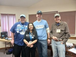 Photo of GSARA members demoing ham radio to LDS youth group