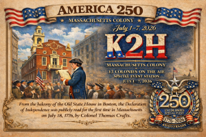 K2H 250th QSL card